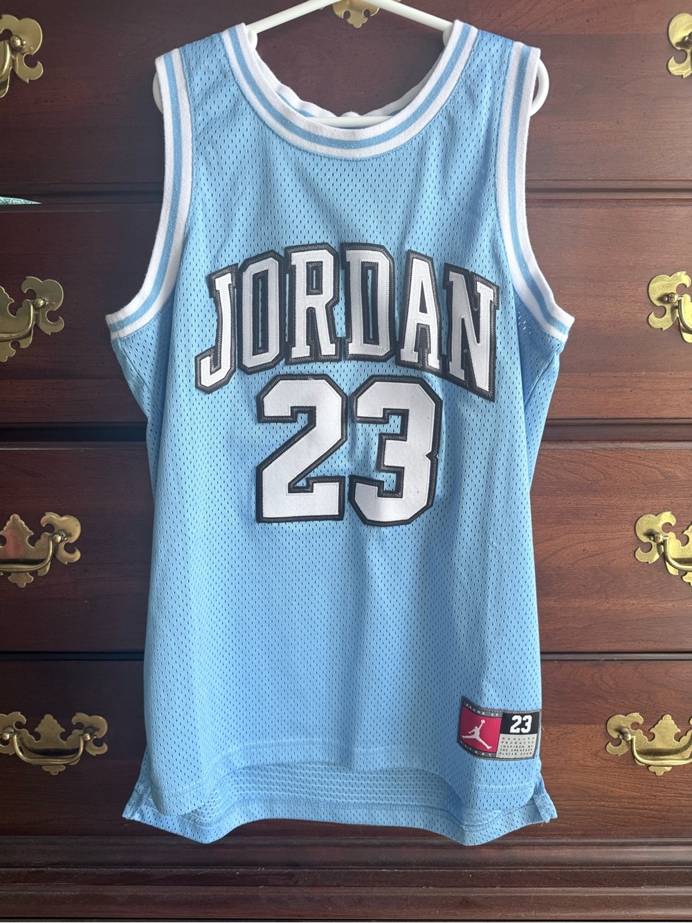 Jordan kid’s 23 Light Blue Basketball Jersey